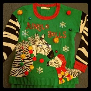 Ugly Christmas Sweater "Jungle Bells" NWOT